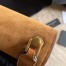 Saint Laurent Carre Satchel Bag In Brown Suede Leather