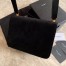 Saint Laurent Carre Satchel Bag In Black Suede Leather