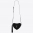 Saint Laurent Black Monogram Heart Cross Body Bag