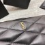 Saint Laurent Sade Puffer Envelope Clutch In Black Lambskin