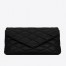 Saint Laurent Sade Puffer Envelope Clutch In Black Lambskin