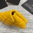 Saint Laurent Sade Puffer Envelope Clutch In Yellow Lambskin