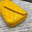 Saint Laurent Sade Puffer Envelope Clutch In Yellow Lambskin