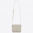 Saint Laurent LE 61 Small Saddle Bag In White Leather