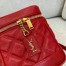 Saint Laurent 80's Vanity Bag In Red Quilted Grained Leather