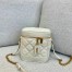 Saint Laurent 80's Vanity Bag In White Quilted Grained Leather