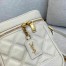 Saint Laurent 80's Vanity Bag In White Quilted Grained Leather