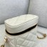 Saint Laurent 80's Vanity Bag In White Quilted Grained Leather