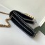 Saint Laurent WOC Sulpice Chain Wallet In Black Calfskin