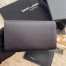 Saint Laurent WOC Uptown Chain Wallet In Black Leather