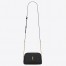 Saint Laurent Gaby Zipped Pouch in Black Quilted Lambskin 