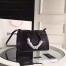 Saint Laurent Small Cabas YSL Bag In Black Crocodile Embossed Leather