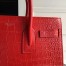 Saint Laurent Small Sac De Jour Bag In Red Crocodile Leather