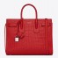 Saint Laurent Small Sac De Jour Bag In Red Crocodile Leather