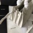 Saint Laurent Baby Sac de Jour Souple Bag In White Grained Leather