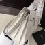 Saint Laurent Small Sac de Jour Souple Bag In White Grained Leather