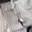 Saint Laurent Small Sac de Jour Souple Bag In White Grained Leather
