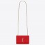 Saint Laurent Small Kate Bag In Red Grained Leather