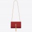 Saint Laurent Medium Kate Bag With Tassel In Red Smooth Leather