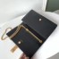 Saint Laurent Medium Kate Bag With Tassel In Black Grained Leather