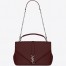 Saint Laurent College Large Bag In Bordeaux Matelasse Leather