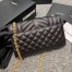 Saint Laurent Small Envelope Bag In Black Grained Leather