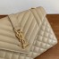 Saint Laurent Medium Envelope Bag In Beige Grained Leather