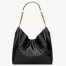 Saint Laurent Hortense Small Hobo Bag in Black Shiny Leather