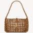 Saint Laurent Le 5 À 7 Hobo Bag in Brown Wood Beads