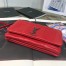 Saint Laurent Jamie Chain Wallet In Red Patchwork Lambskin