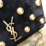 Saint Laurent Medium Kate Bag In Black Suede And Studs