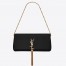 Saint Laurent Kate 99 Shoulder Bag In Black Lambskin