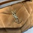 Saint Laurent Loulou Puffer Small Bag In Brown Suede Leather