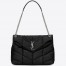 Saint Laurent Loulou Puffer Medium Bag In Black Lambskin