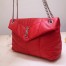 Saint Laurent Loulou Puffer Medium Bag In Red Lambskin