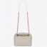 Saint Laurent Le Maillon Small Chain Bag In White Lambskin