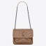 Saint Laurent Baby Niki Chain Bag In Taupe Crinkled Leather