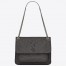 Saint Laurent Medium Niki Bag In Storm Gray Crinkled Leather