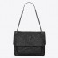 Saint Laurent Large Niki Chain Bag In Black Crinkled Leather