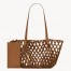 Saint Laurent Panier Bag in Brown Wood Beads