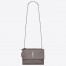 Saint Laurent Sunset Medium Bag In Grey Crocodile Embossed Leather