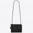 Saint Laurent Sunset Medium All Black Leather Bag