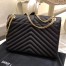 Saint Laurent Envelope Large Bag In Black Quilted Leather