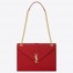 Saint Laurent Envelope Large Bag In Red Quilted Leather