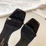 Saint Laurent Opyum 85mm Sandals in Black Patent Leather with Gold YSL Heel