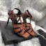 Saint Laurent Tribute Sandals 105 In Brown Calfskin