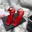 Saint Laurent Tribute Sandals 105 In Red Patent Leather