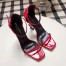 Saint Laurent Opyum 110 Sandals In Red Patent Leather