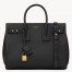 Saint Laurent Supple Sac De Jour Small Bag in Black Grained Leather