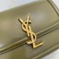 Saint Laurent Solferino Small Bag In Khaki Calfskin